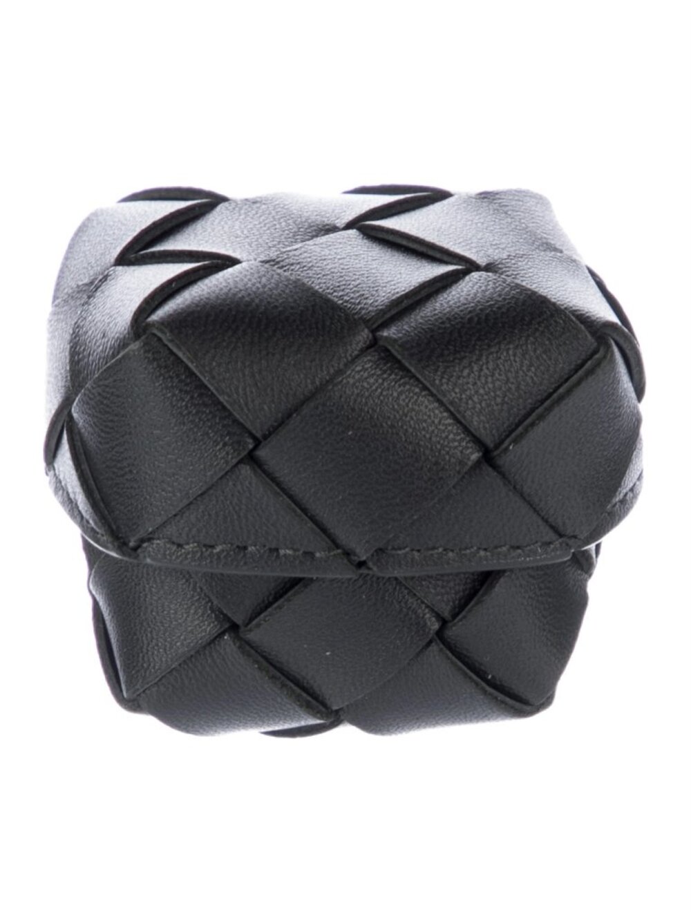BOTTEGA VENETA MINI INTRECCIATO LEATHER ACCESSORY CASE: Black